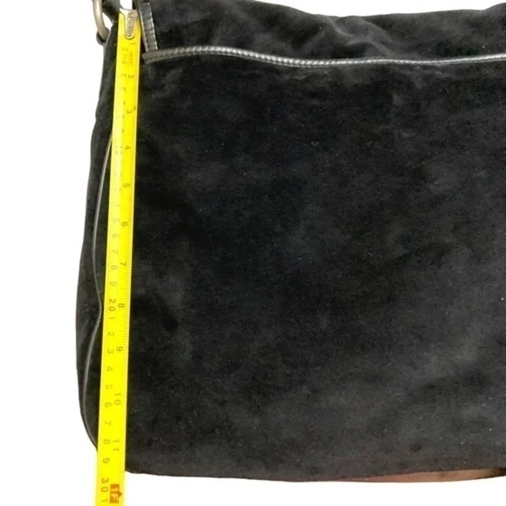 Juicy couture y2k vintage velour black laptop messenger bag rare